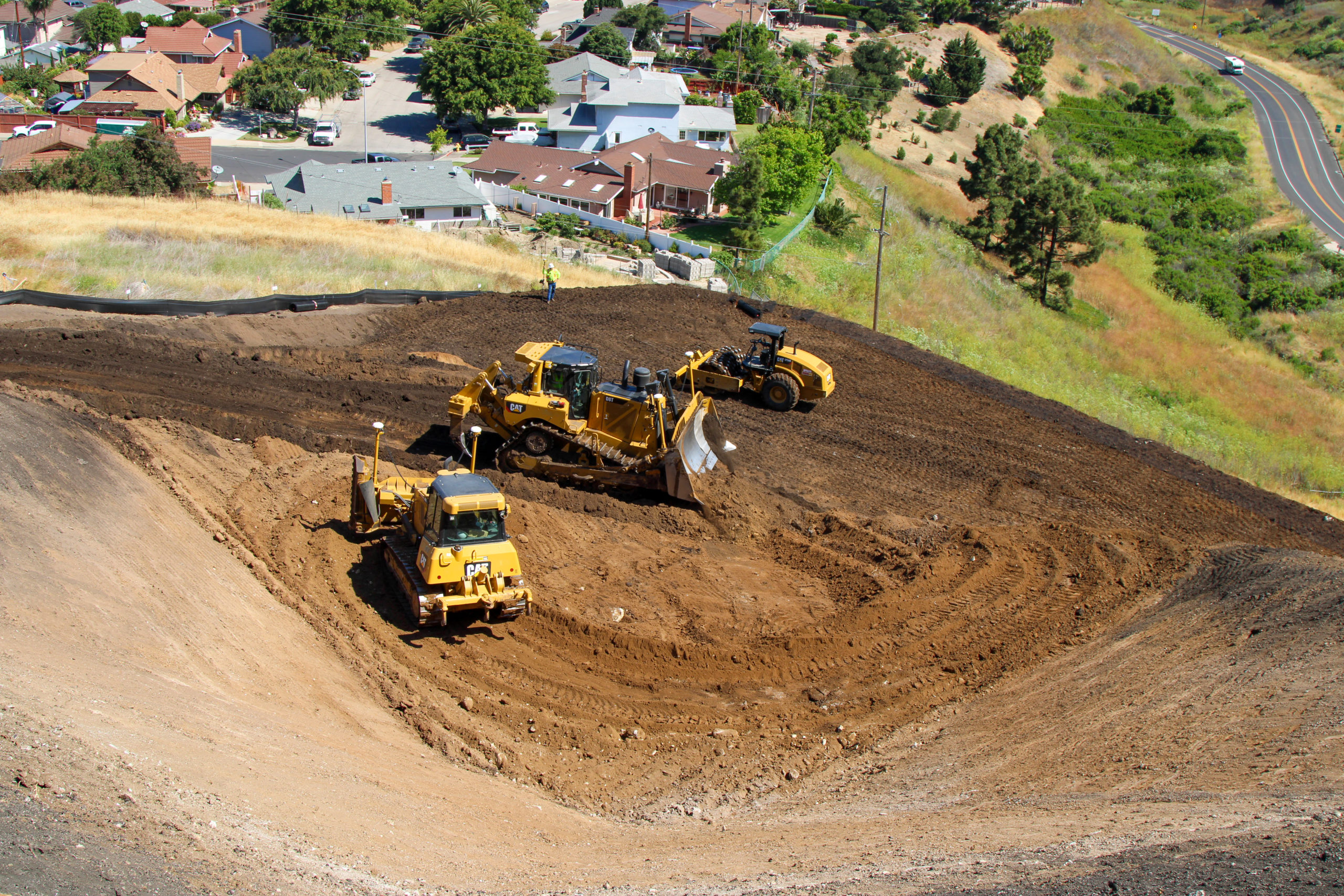 Guinn Construction Machines on a Slope